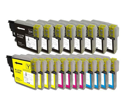20 Compatible Ink Cartridges, Brother LC-985 XL Black 28ml + Color 18ml