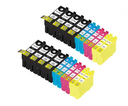 20 Compatible Ink Cartridges, Epson T1301-T1304 Black 33ml + Color 14ml