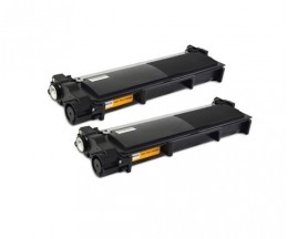 2 Compatible Toners, Brother TN-2320 Black ~ 2.600 Pages