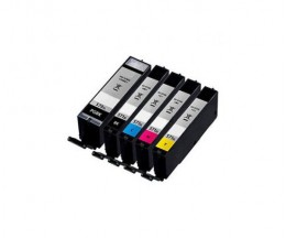 5 Compatible Ink Cartridges, Canon PGI-570XL Black 22ml + CLI-571XL Color 11ml