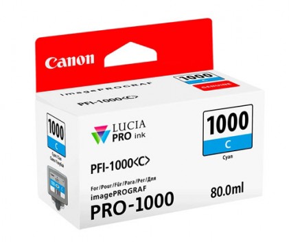 Original Ink Cartridge Canon PFI-1000 C Cyan 80ml