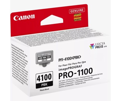 Original Ink Cartridge Canon PFI-4100 PBK Black Photo 80ml