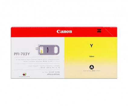 Original Ink Cartridge Canon PFI-703 Y Yellow 700ml