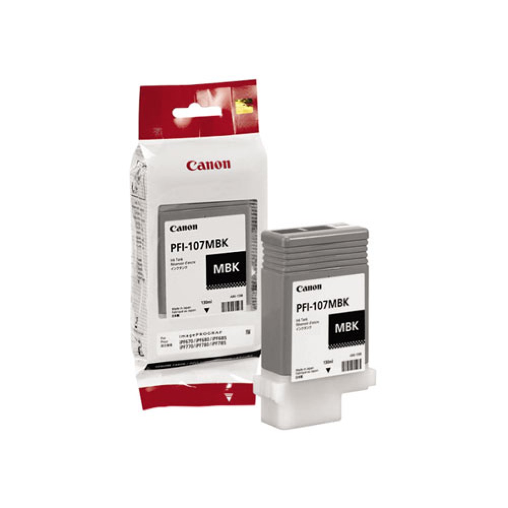 Original Ink Cartridge Canon PFI-107 MBK Black Matte 130ml