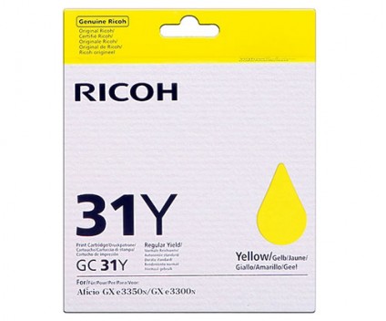 Original Ink Cartridge Ricoh GC-31 Yellow 28ml ~ 1.920 Pages