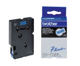 Original tape Brother TC-501 Black on Blue 12mm x 7.7m
