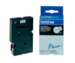 Original tape Brother TC-291 Black on white 9mm x 7.7m