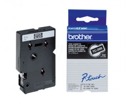Original tape Brother TC-395 white on Black 9mm x 7.7m
