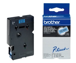 Original tape Brother TC-591 Black on Blue 9mm x 7.7m
