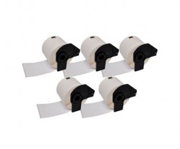 5 Compatible Labels, Brother Rolo DK11241 102mm x 152mm 200 / White Roll