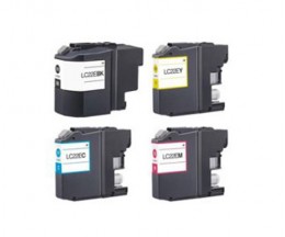 4 Compatible Ink Cartridges, Brother LC-22E BK Black + Color