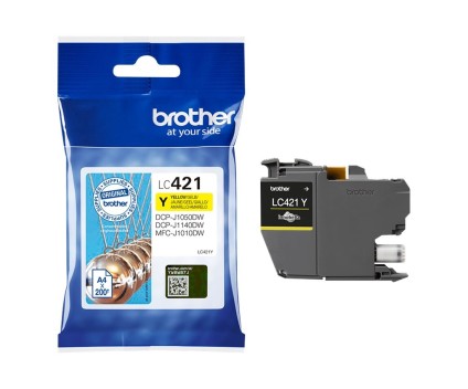 Original Ink Cartridge Brother LC-421Y Yellow ~ 200 Pages