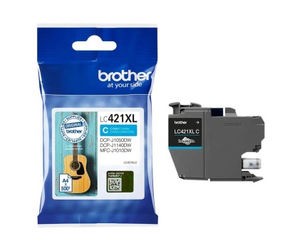 Original Ink Cartridge Brother LC-421XLC Cyan ~ 500 Pages