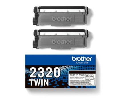 2 Original Toners, Brother TN-2320 Black ~ 2.600 Pages