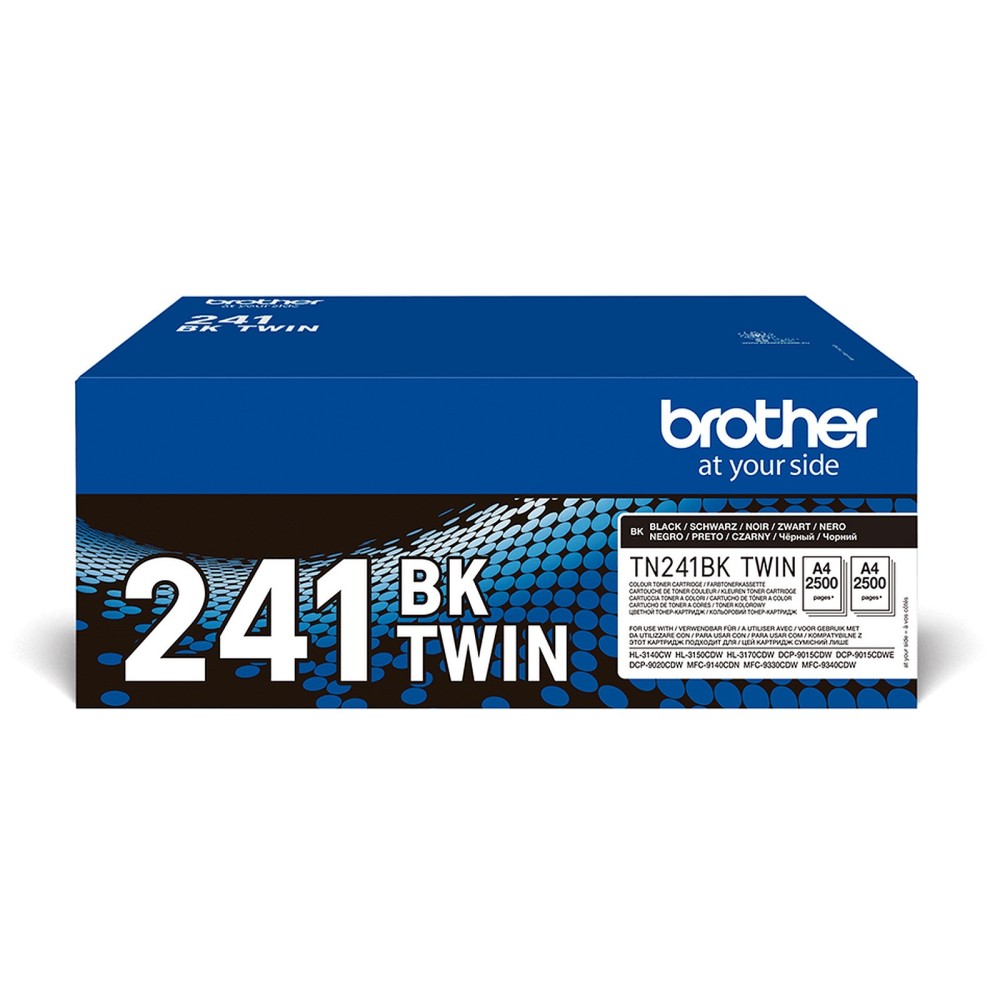 2 Original Toners, Brother TN-241 Black ~ 2.500 Pages