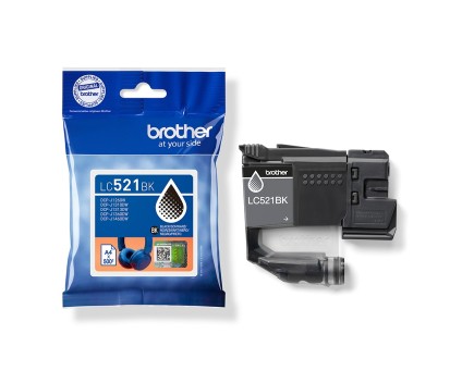 Original Ink Cartridge Brother LC-521 BK Black ~ 500 Pages