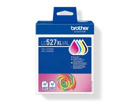 4 Original Ink Cartridges, Brother LC-527 XLVAL Black + Color ~ 3.000 / 2.000 pages