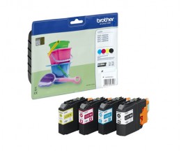 4 Original Ink Cartridges, Brother LC-221 Black 7.1ml + Color 3.9ml ~ 260 Pages