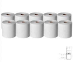 10 Thermal Paper Rolls 57x50x11mm
