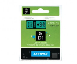 Original Tape DYMO 40919 Black / Green 9mm x 7m