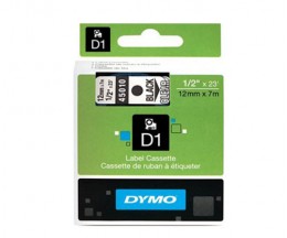 Original Tape DYMO 45010 BLACK / TRANSPARENT 12mm x 7m