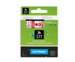 Original Tape DYMO 45015 RED / WHITE 12mm x 7m