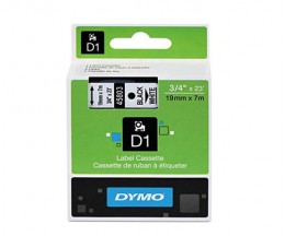Original Tape DYMO 45803 Black / White 19mm x 7m