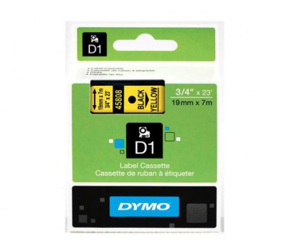 Original Tape DYMO 45808 Yellow 19mm x 7m