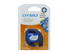Original Tape DYMO 91201 Black / White 12mm x 4 m Plastic