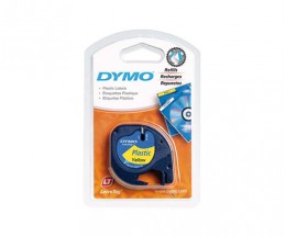 Original Tape DYMO 91202 Plastic Black / Yellow 12 mm x 4m