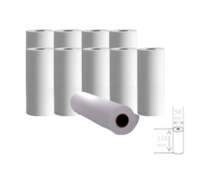 30 Thermal Paper Rolls 110x50x11mm