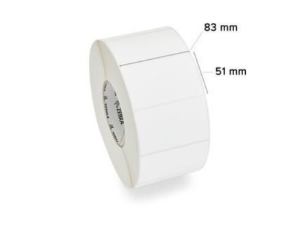 6 Original Labels, Zebra 880020-050 83mm x 51mm