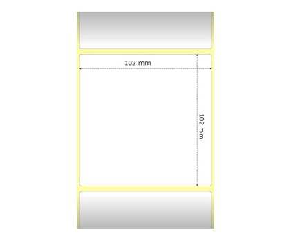 4 Compatible Labels, Zebra 880746-101 102mm x 102mm ~ 1.432 / Roll