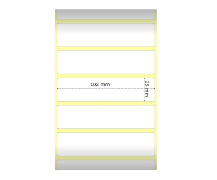 Compatible Labels, Zebra 800264-105 102mm x 25mm ~ 2.580 / Roll