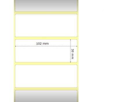 12 Compatible Labels, Zebra 800264-155 102mm x 38mm ~ 1.790 / Roll