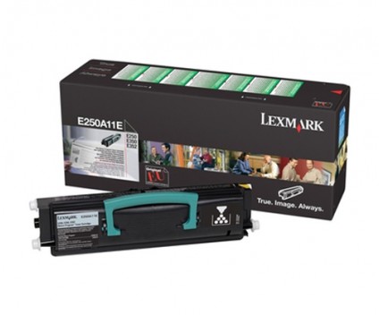 Original Toner Lexmark E250A11E Black ~ 3.500 Pages
