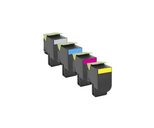 4 Compatible Toners, Lexmark 802H Black + Color ~ 4.000 / 3.000 Pages