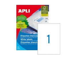 Original Labels Apli 01281 White 210mm x 297mm - 100 Sheets