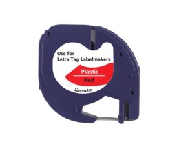 Compatible Tape DYMO S0721630 12m x 4m Black text on a red background