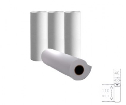 4 Thermal Paper Rolls 110x40x11mm