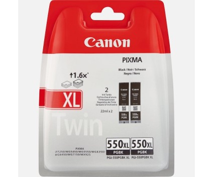 Under ~ bredde overraskelse 2 Original Ink Cartridges, Canon PGI-550 XL Black 22ml