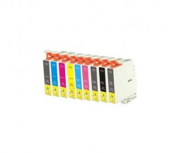 9 Compatible Ink Cartridges, Epson T0591-T0599 Black + Color 17ml
