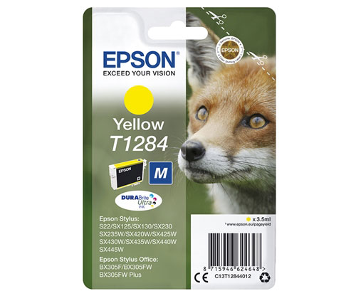 Original Ink Cartridge Epson T1284 Yellow 3.5ml ~ 225 Pages