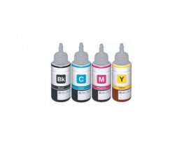 4 Compatible Ink Cartridges, Epson T6641-T6644 Black + Color 70ml