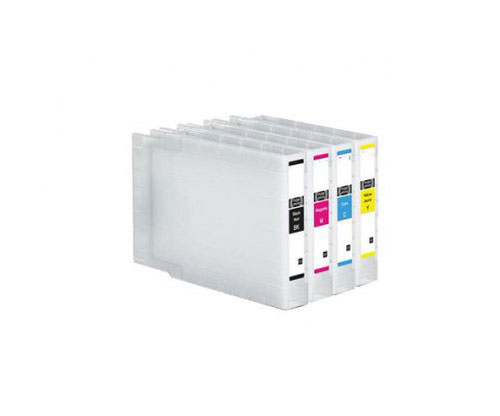 4 Compatible Ink Cartridges, Epson T9081-T9084 Black 100ml + Color 39ml ~ 5.000 / 4.000 Pages