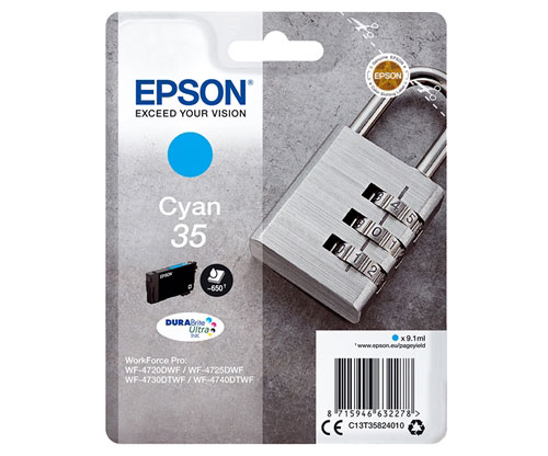 Original Ink Cartridge Epson T3582 / 35 Cyan 9.1ml ~ 650 pages