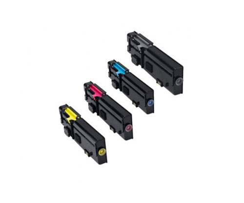 4 Compatible Toners, DELL 593BBBX Black + Color ~ 6.000 / 4.000 Pages