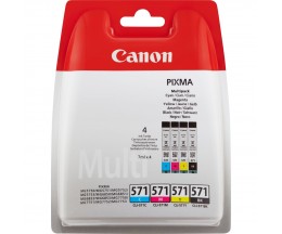 4 Original Ink Cartridges, Canon CLI-571 Color 7ml