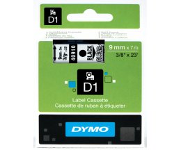Original Tape DYMO 40910 Black 9mm x 7m