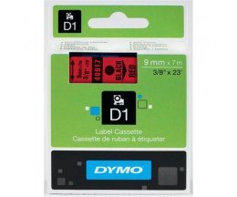 Original Tape DYMO 40917 Black / Red 9mm x 7m